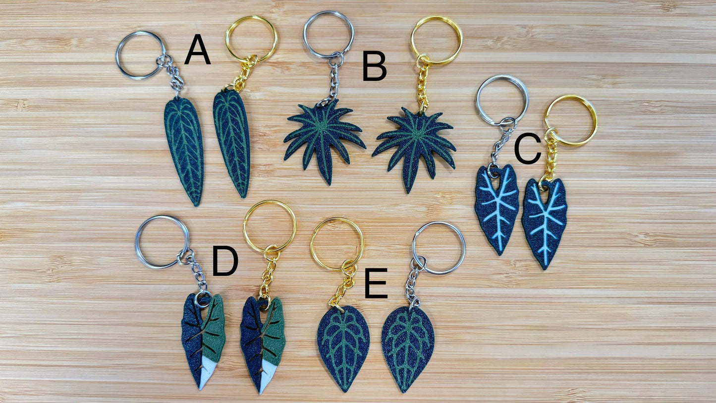 Plant Leaf Keychains