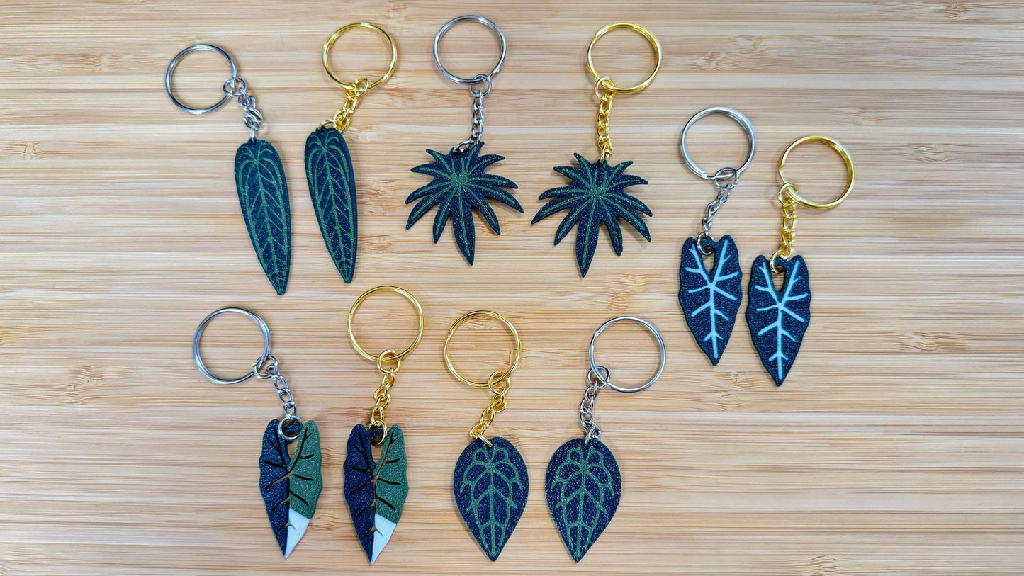 Plant Leaf Keychains